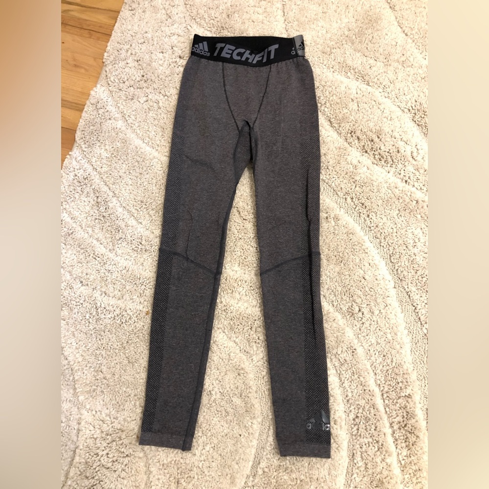 Adidas techfit gray leggings size medium